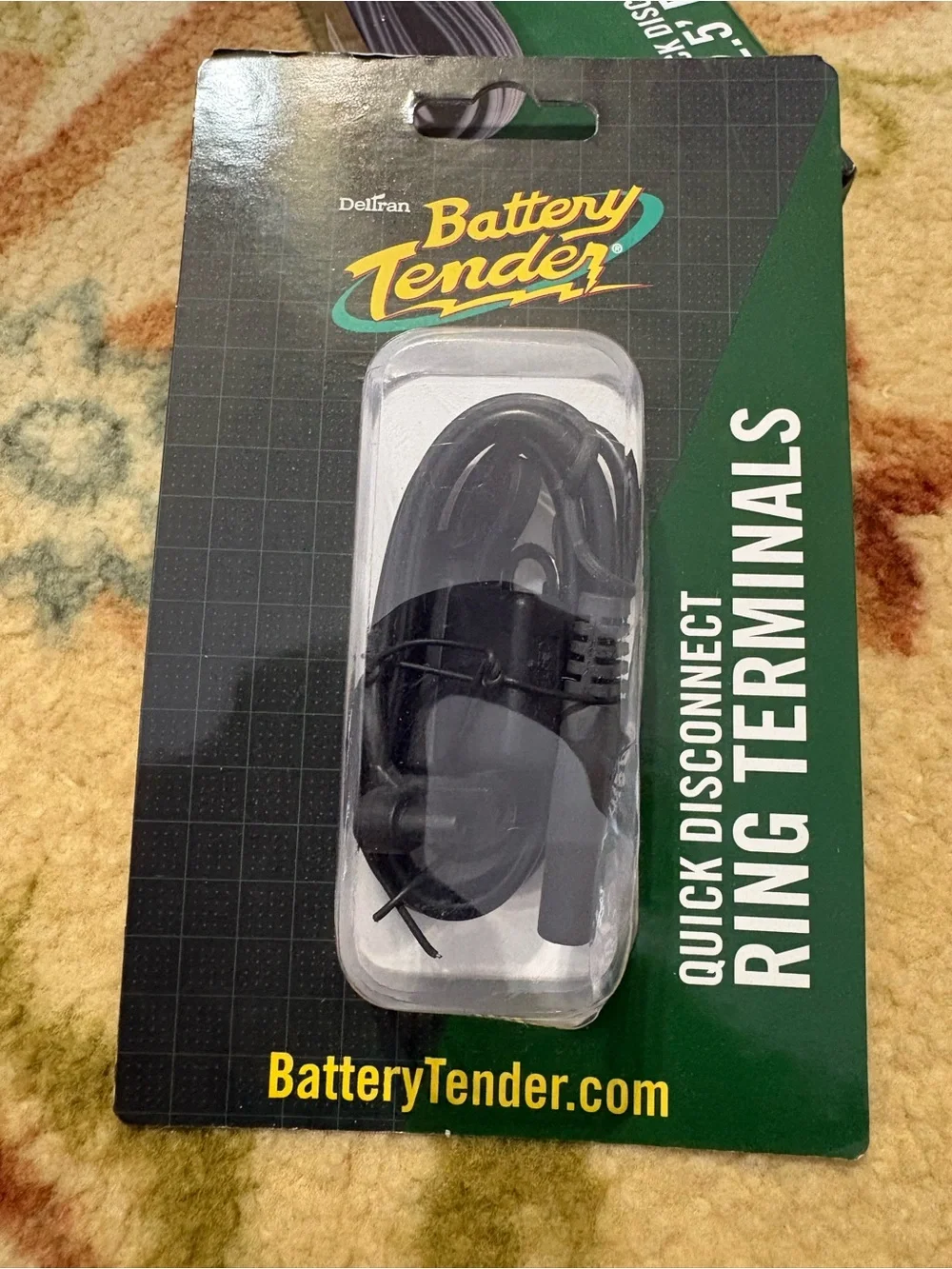 Battery Tender Fused Ring Terminal Harness NOS - 16 gauge - Black 081-0069-6